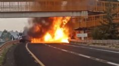 VIDEO: tráiler choca contra una pipa y se incendian en el Arco Norte, hay 2 personas fallecidas