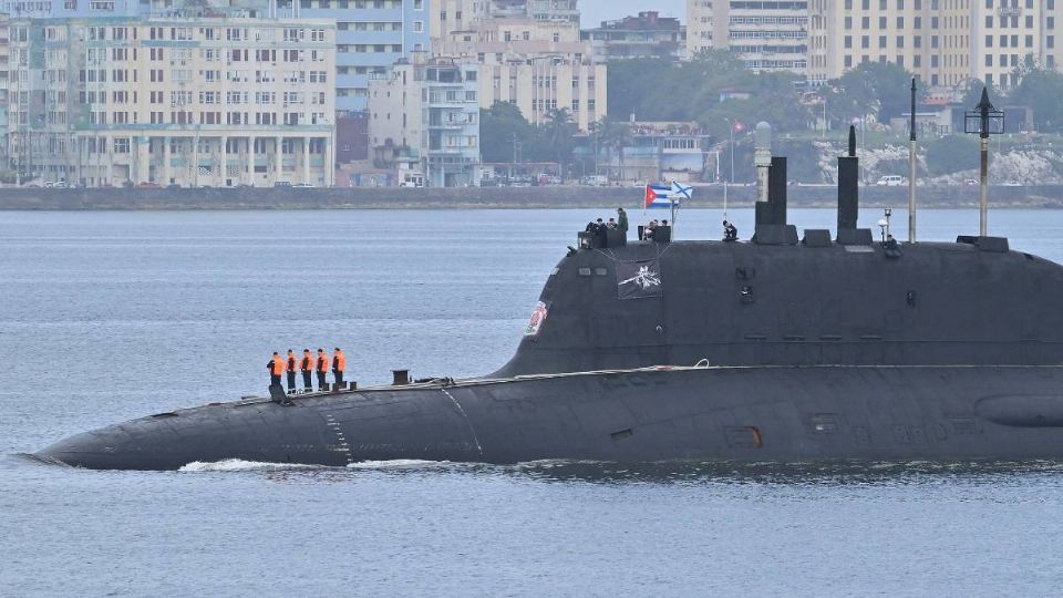 El submarino nuclear ruso Kazan llegó ayer a Cuba.