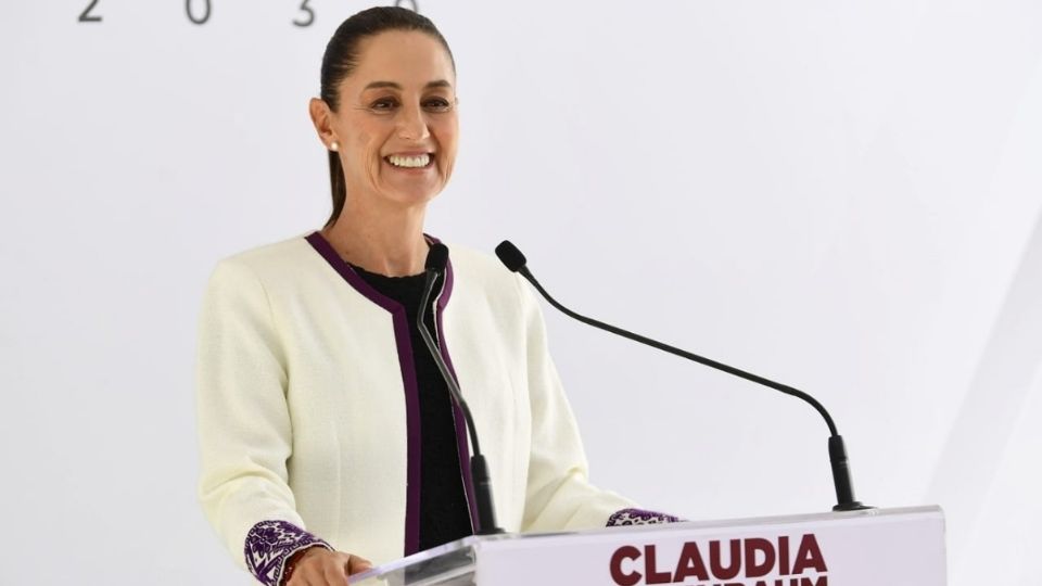 Claudia Sheinbaum, presidente electa de México, ofrece una conferencia de prensa.