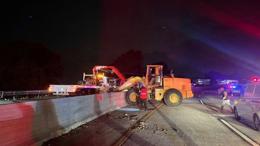 México-Puebla: filas de hasta 12 kilómetros por accidente en autopista