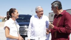 Américo Villarreal recibe a AMLO y Claudia Sheinbaum