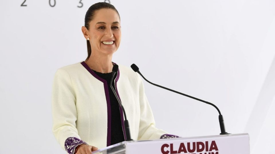 Claudia Sheinbaum, virtual candidata electa a la Presidencia de México, ofrece su conferencia de prensa.