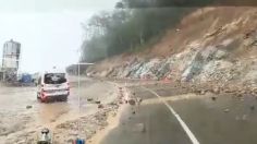 Fuertes lluvias provocan deslave en supercarretera Barranca Larga-Ventanilla en Oaxaca: VIDEO