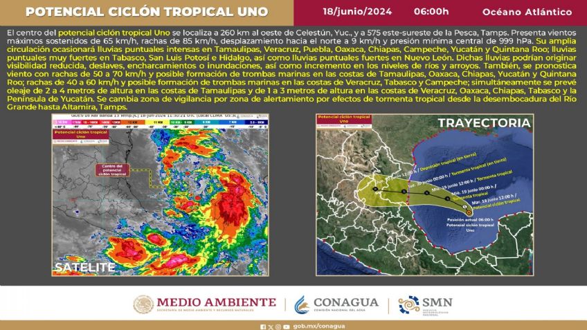 Huracán "Alberto": cuándo y dónde tocará tierra en México