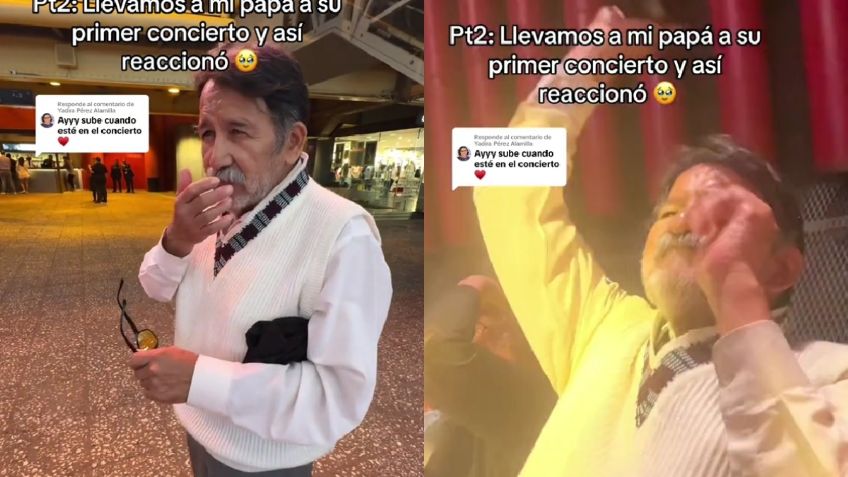 ¡Le cumplieron el sueño! Hijos sorprenden a su papá al llevarlo al concierto de Mijares y Emmanuel; su reacción se hace viral | VIDEO