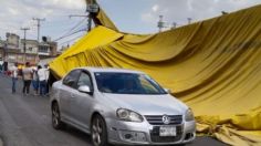 VIDEO cae lona de 100 metros en escenario donde se presentaría La Arrolladora Banda El Limón