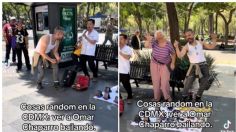 “Ya no dejan las películas”: Captan a Omar Chaparro bailando en calles del centro de la CDMX | VIDEO