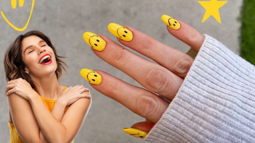 4 diseños de uñas estilo happy nails para lucir unas manos alegres