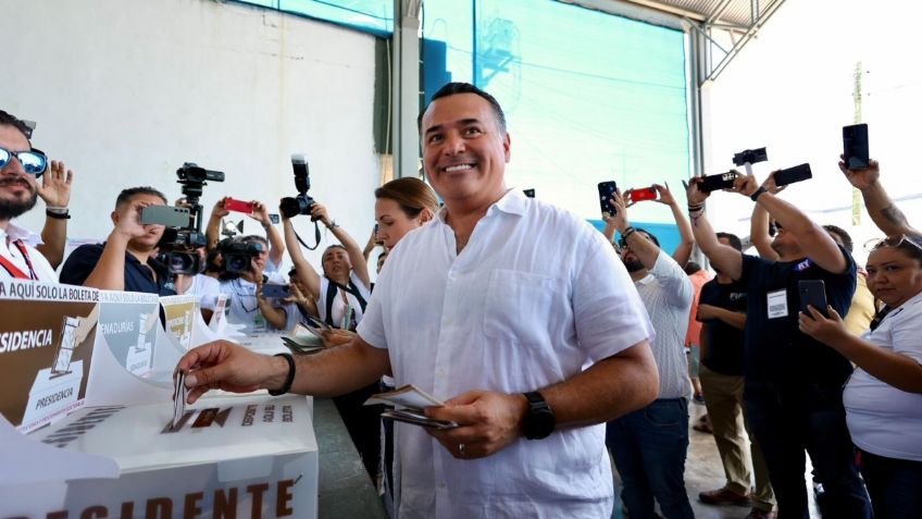 Vota Renán Barrera, candidato a gobernador de Yucatán, asegura que ciudadanos siempre tendrán razón