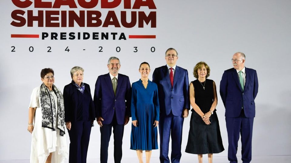 Parte del gabinete de Claudia Sheinbaum, presentada la mañana de este jueves.