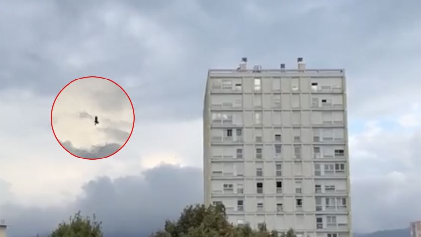 Una extraña y aterradora figura que se eleva por el cielo fue captada en VIDEO