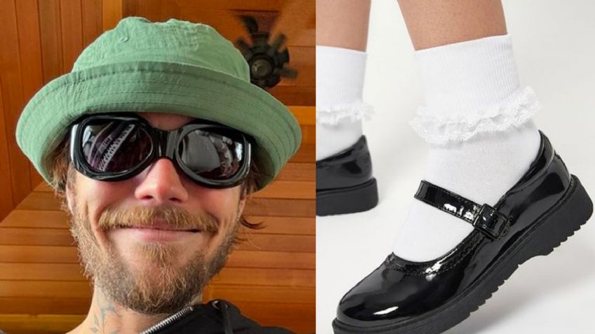 "Esos zapatitos nada que ver": Critican a Justin Bieber por usar zapatos escolares con calcetas blancas