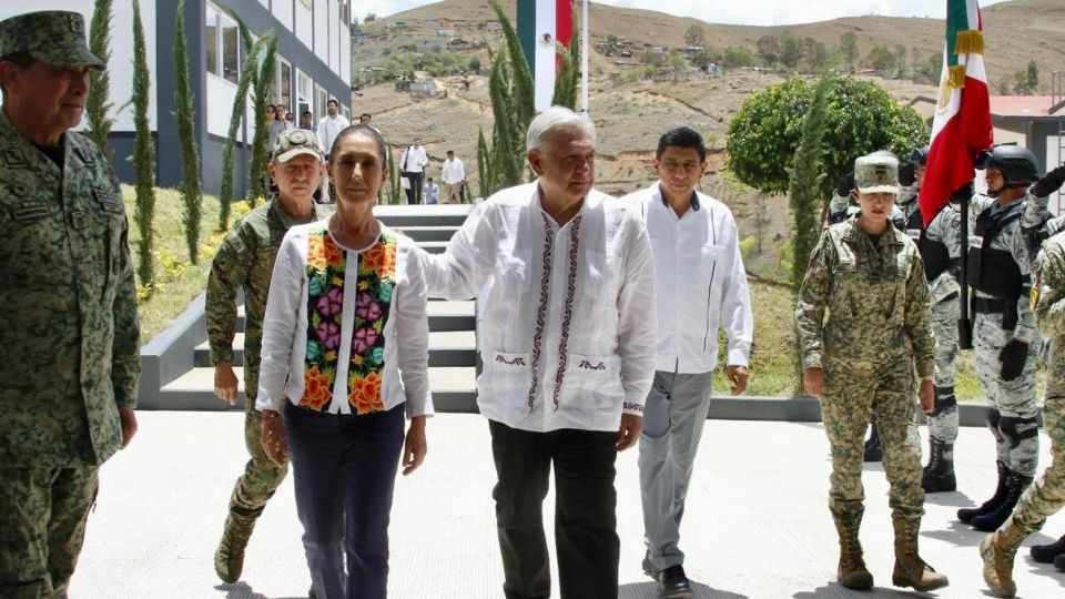 Claudia Sheinbaum y Andrés Manuel López Obrador, este domingo.