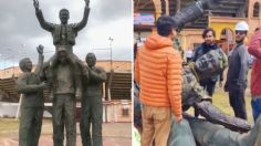 Destrozan la estatua del torero César Rincón, tras prohibirse las corridas de toros en Colombia: VIDEO