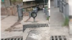 “Cierran” puente peatonal para evitar que crucen automovilistas