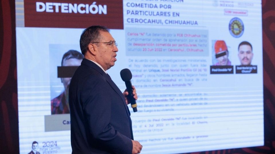 Luis Rodríguez, subsecretario de Seguridad, en la mañanera de Palacio Nacional