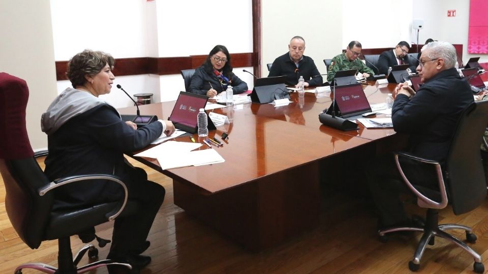 Delfina Gómez presidió este martes la reunión de la Mesa de Coordinación para la Construcción de la Paz.