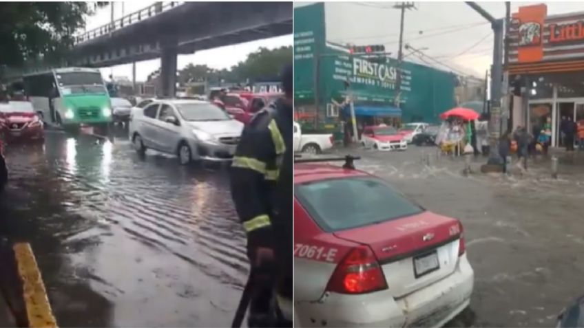 Intensa lluvia azota la CDMX: se reportan inundaciones, encharcamientos y caos vial en Iztapalapa