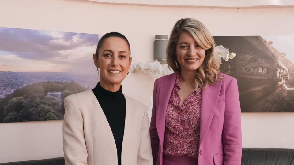 Claudia Sheinbaum y Mélanie Jolie, quienes se reunieron la mañana de este miércoles.