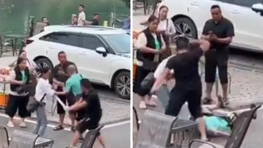 VIDEO: un vendedor golpea con un tubo a varios turistas que no le pagaron asegurando que sus frutas no estaban dulces