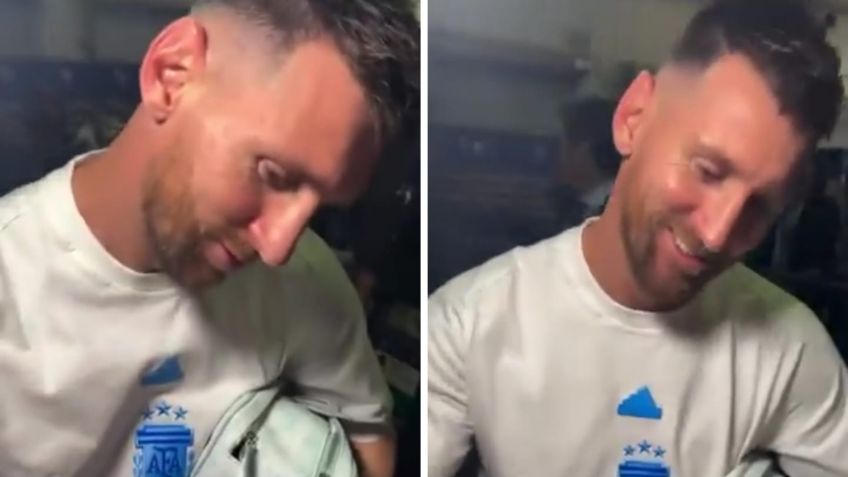 "Me lo firmas y me lo tatuó", un aficionado le pide a Messi su autógrafo y su reacción se vuelve viral