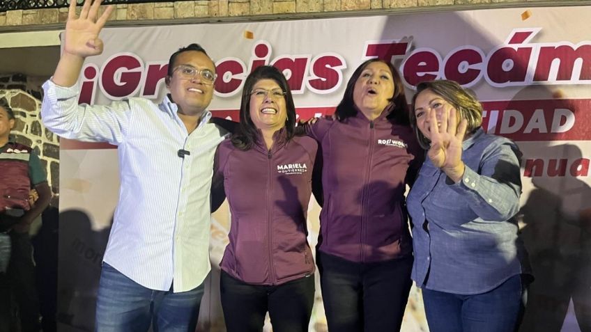 Festejan en Tecámac el triunfo de los candidatos de Morena; Mariela Gutiérrez, al Senado