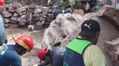 Atienden desgajamiento de 5 rocas de 20 toneladas en cerro la Arboleda en Tlalnepantla