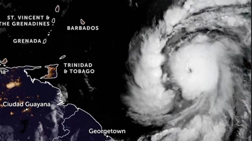 VIDEO: captan la FURIA del huracán Beryl por medio de un satélite