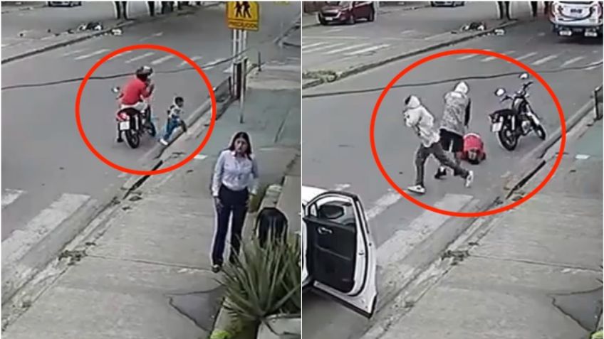 IMÁGENES FUERTES: hombre es asesinado a tiros mientras dejaba a su hijo en la escuela