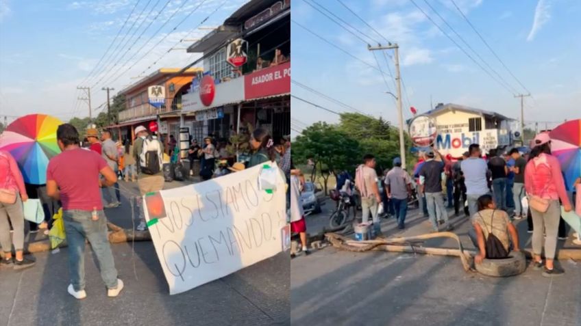 Bloqueos carreteros en Veracruz por incendios forestales