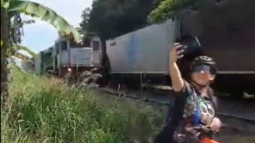 VIDEO: otro intento de selfie en un tren termina en tragedia con la muerte de una ciclista