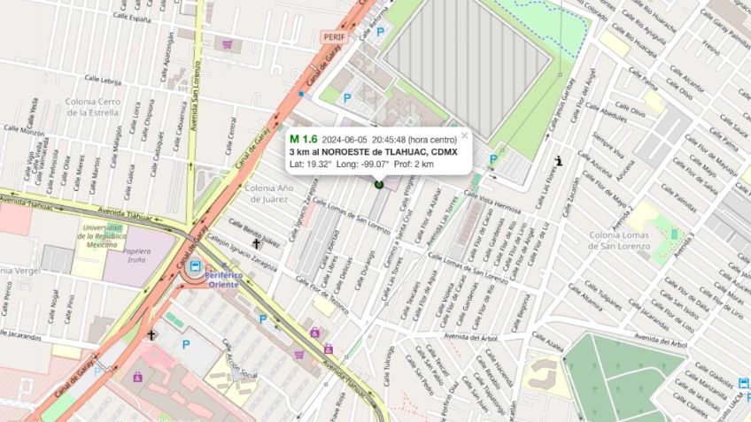 Reportan microsismo de 1.6 grados al sur de la Ciudad de México