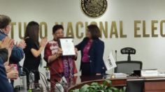 INE entrega constancia de mayoría como senadora electa a Ernestina Godoy