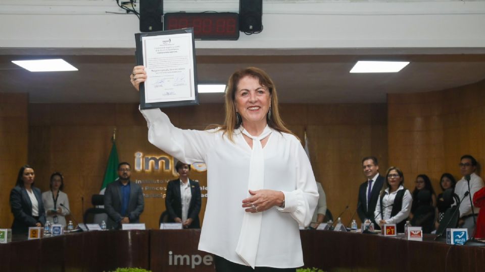 Margarita González, quien fue reconocida como gobernadora electa de Morelos.