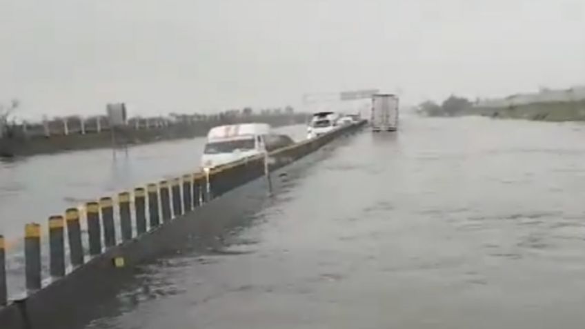 Circuito Exterior Mexiquense: "Chris" deja inundaciones de hasta medio metro de altura: VIDEO