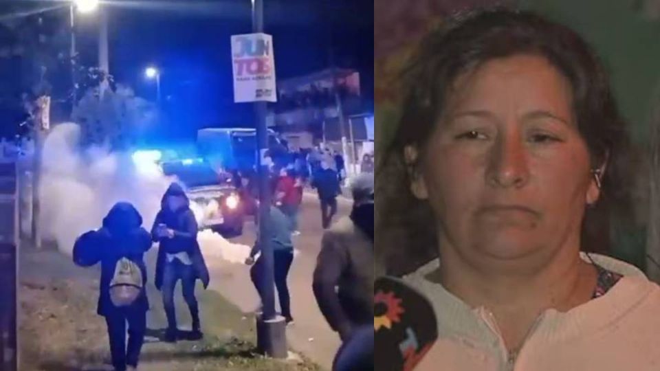 La tía del niño Loan fue atacada por manifestantes.