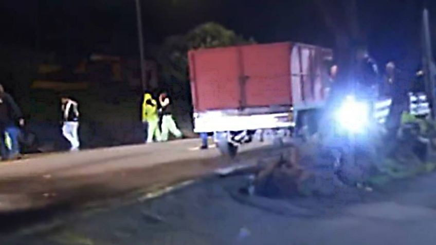 Camioneta atropella a 4 trabajadores de limpia en la carretera México-Cuernavaca