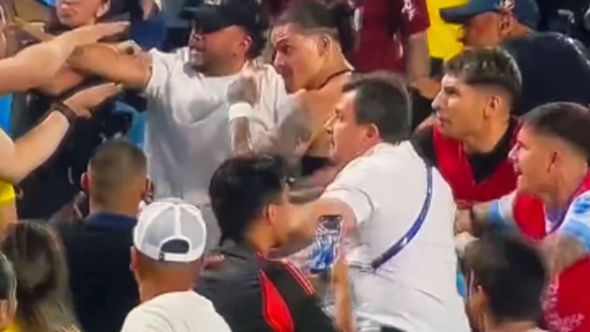 VIDEO: Darwin Núñez se agarra a puñetazos con aficionados colombianos y se arma la pelea campal en la Copa América