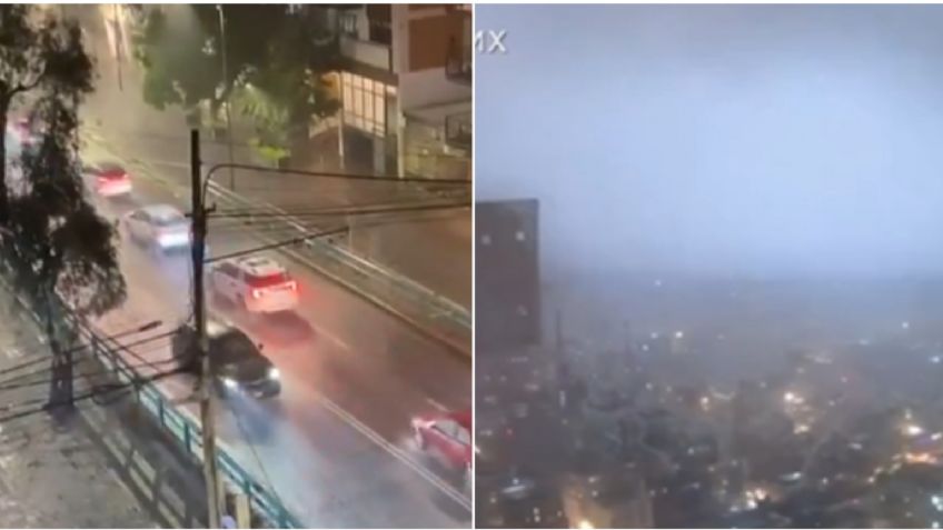 VIDEO: captan impactante rayo desde la Torre Latino tras fuertes lluvias en CDMX