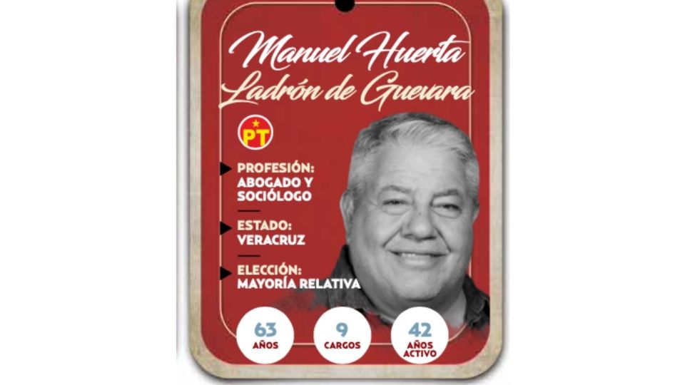 Manuel Huerta Ladrón de Guevara será senador por el PT en la LXVI Legislatura.