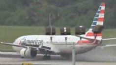 VIDEO: explotan llantas de avión a toda velocidad cuando estaba a punto de despegar