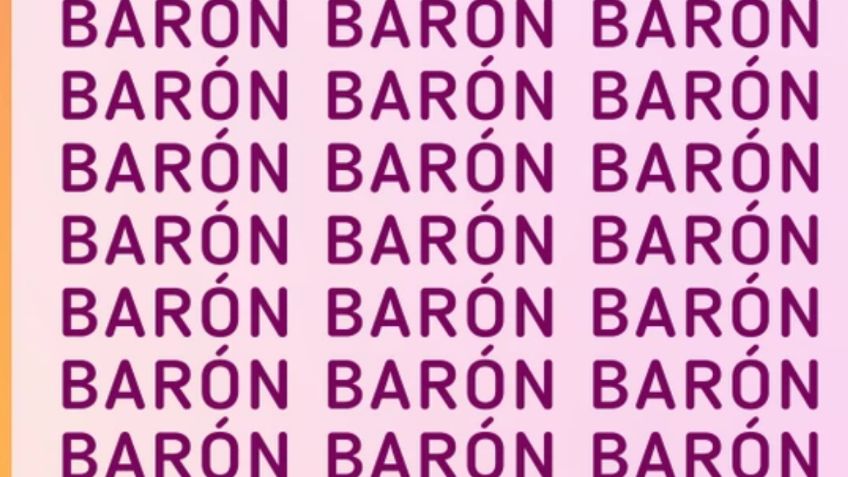 Sólo una mente con un coeficiente muy alto puede encontrar la palabra ‘Varón’ en menos de 7 segundos