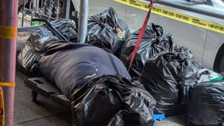 VIDEO captan a sujeto arrastrando y abandonando el cadáver de una joven sobre calles de Manhattan en Nueva York