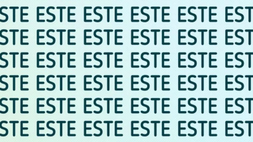 Sólo una mente con un coeficiente muy alto puede encontrar la palabra ‘Esta’ en menos de 7 segundos