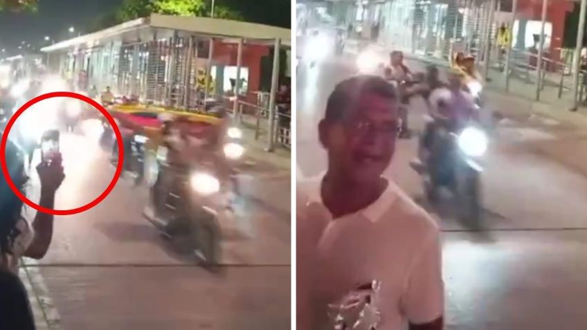 VIDEO: le roban a un aficionado su celular mientras grababa los festejos de Colombia