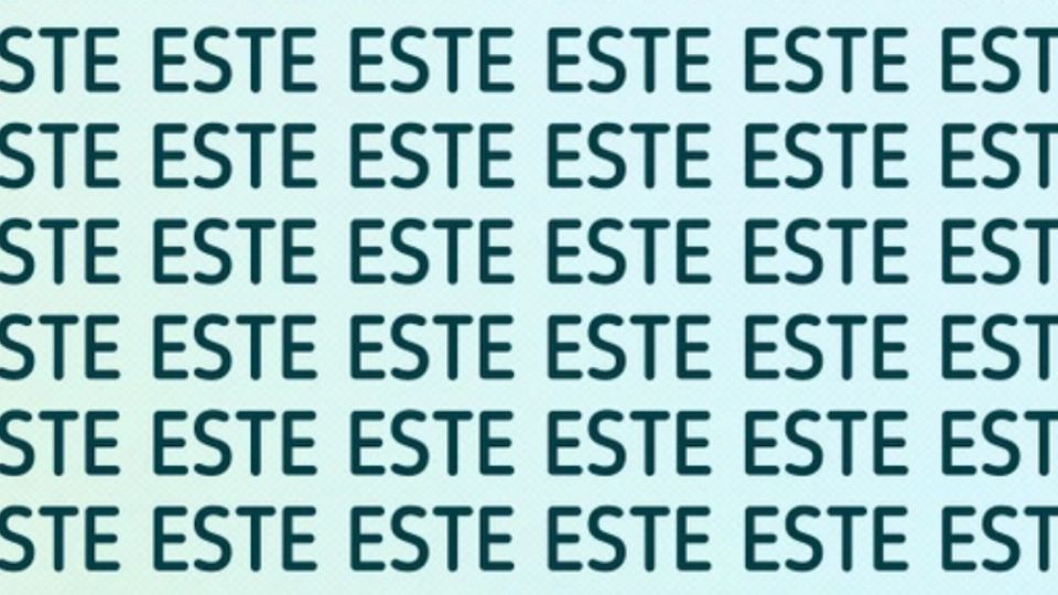 Sólo una mente con un coeficiente muy alto puede encontrar la palabra ‘Esta’ en menos de 7 segundos. Fuente: genial.guru