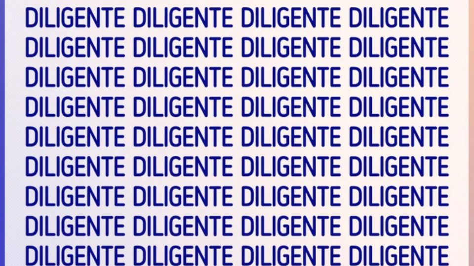 Sólo una mente con un coeficiente muy alto puede encontrar la palabra ‘Dirigente’ en menos de 7 segundos. Fuente: genial. guru