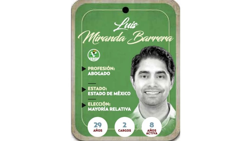 ¿Quién es Luis Miranda Barrera? Diputado por mayoría relativa del PVEM