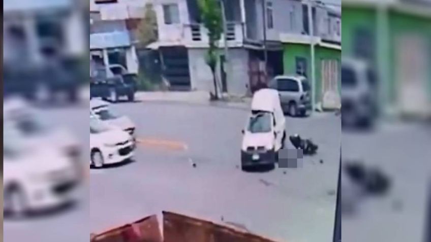 VIDEO: motociclista muere en un fuerte accidente al estrellarse contra una camioneta