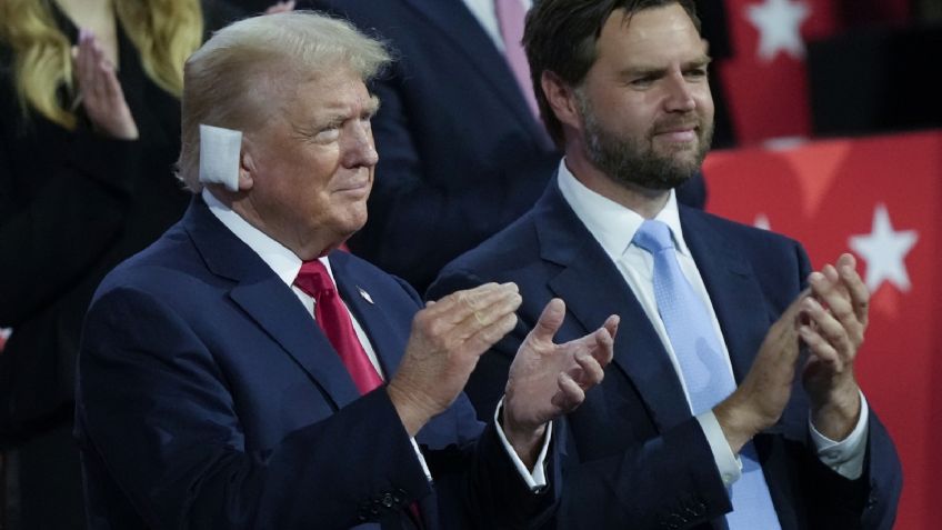 Reaparece Donald Trump, entre aplausos y un parche en su oreja en la Convención Nacional Republicana